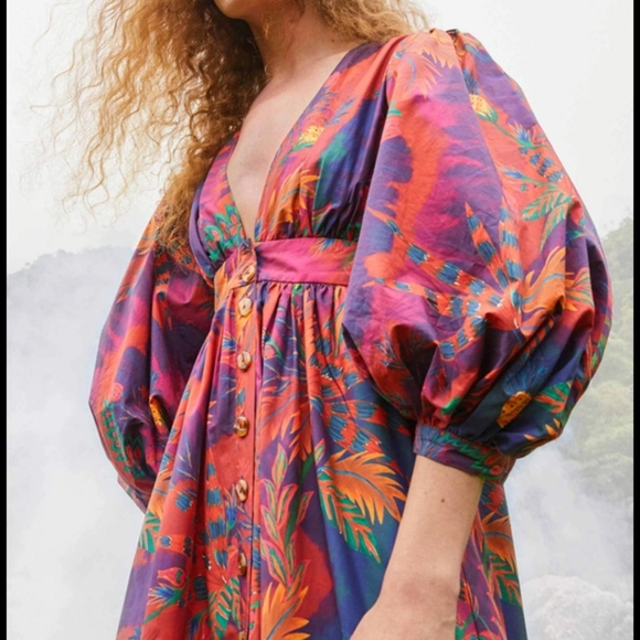Farm Rio Tie Dye Forest Maxi Dress - Picture 6 of 7